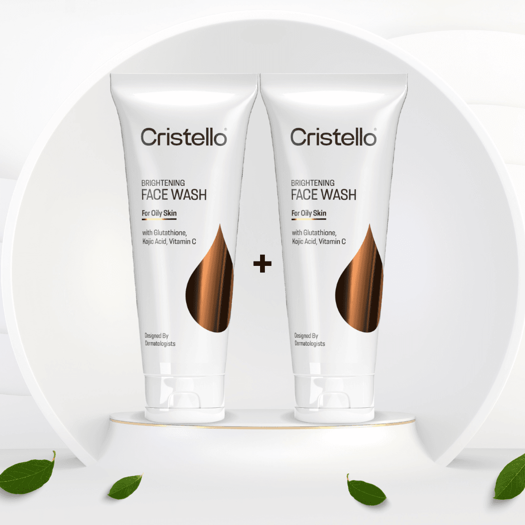 Cristello Combo Brightening Face Wash For Oily Skin - with Gluatatione Kojic Acid Vitamin -