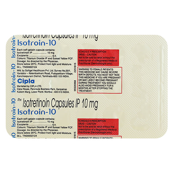 Isotroin Capsules 15's