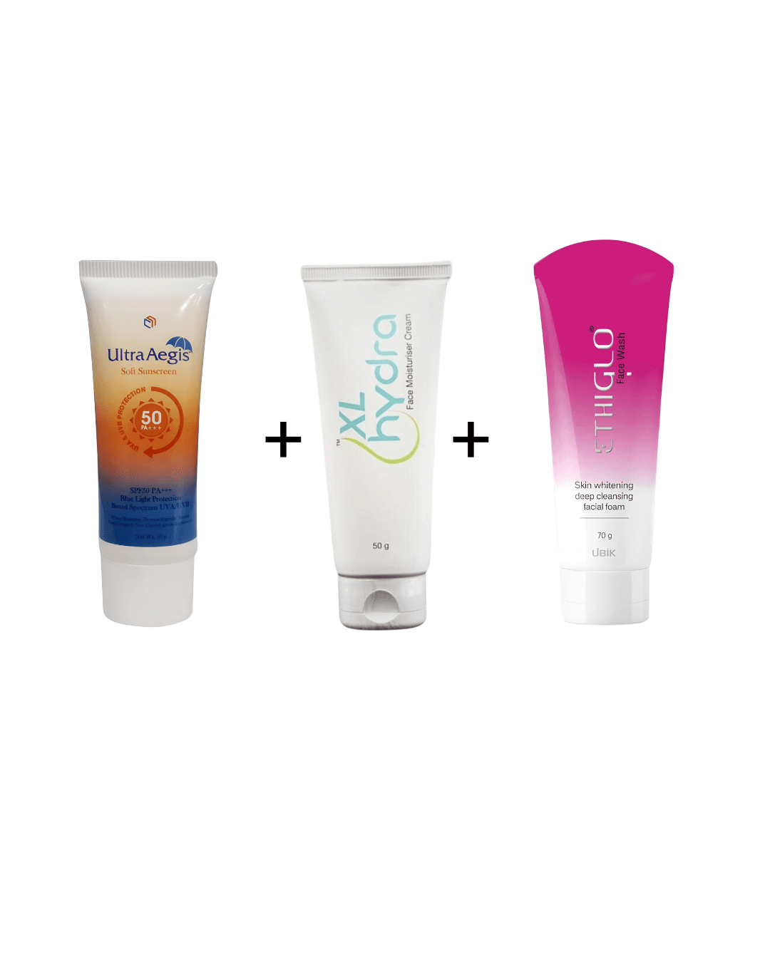 Ultra Aegis Soft Sunscreen + Xl Hydra Moisturizer + Ethiglo Face Wash(Combo)