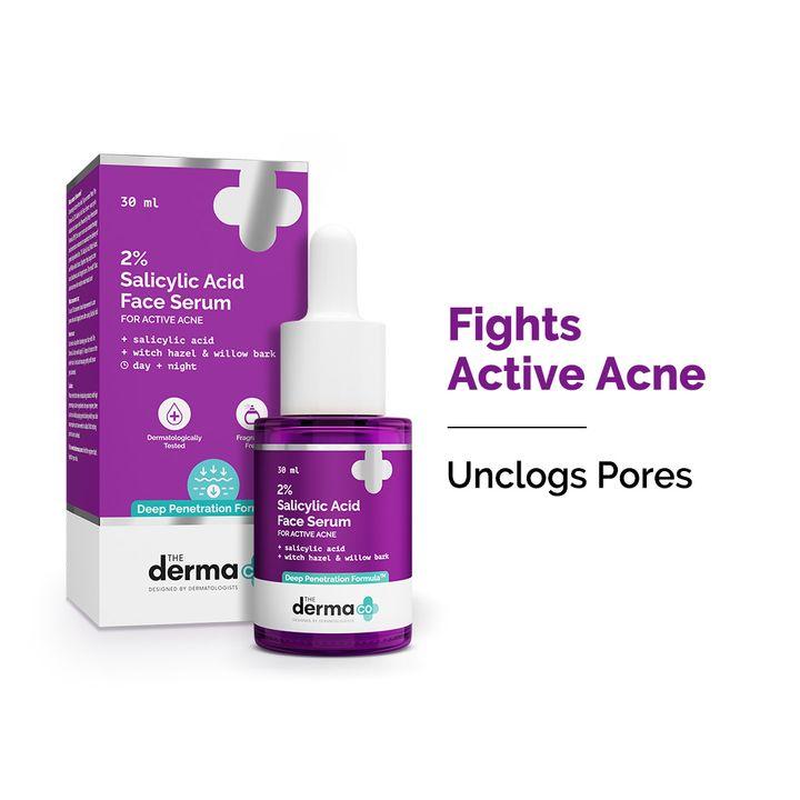 The Derma Co 2% Salicylic Acid Face Serum for Active Acne