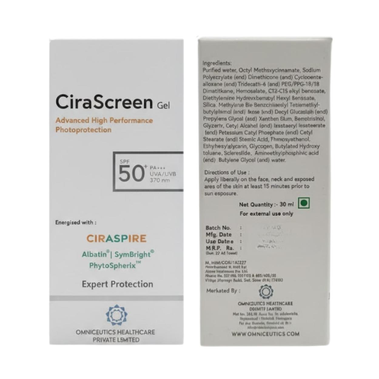 Cira Screen Gel Spf 50+ PA +++