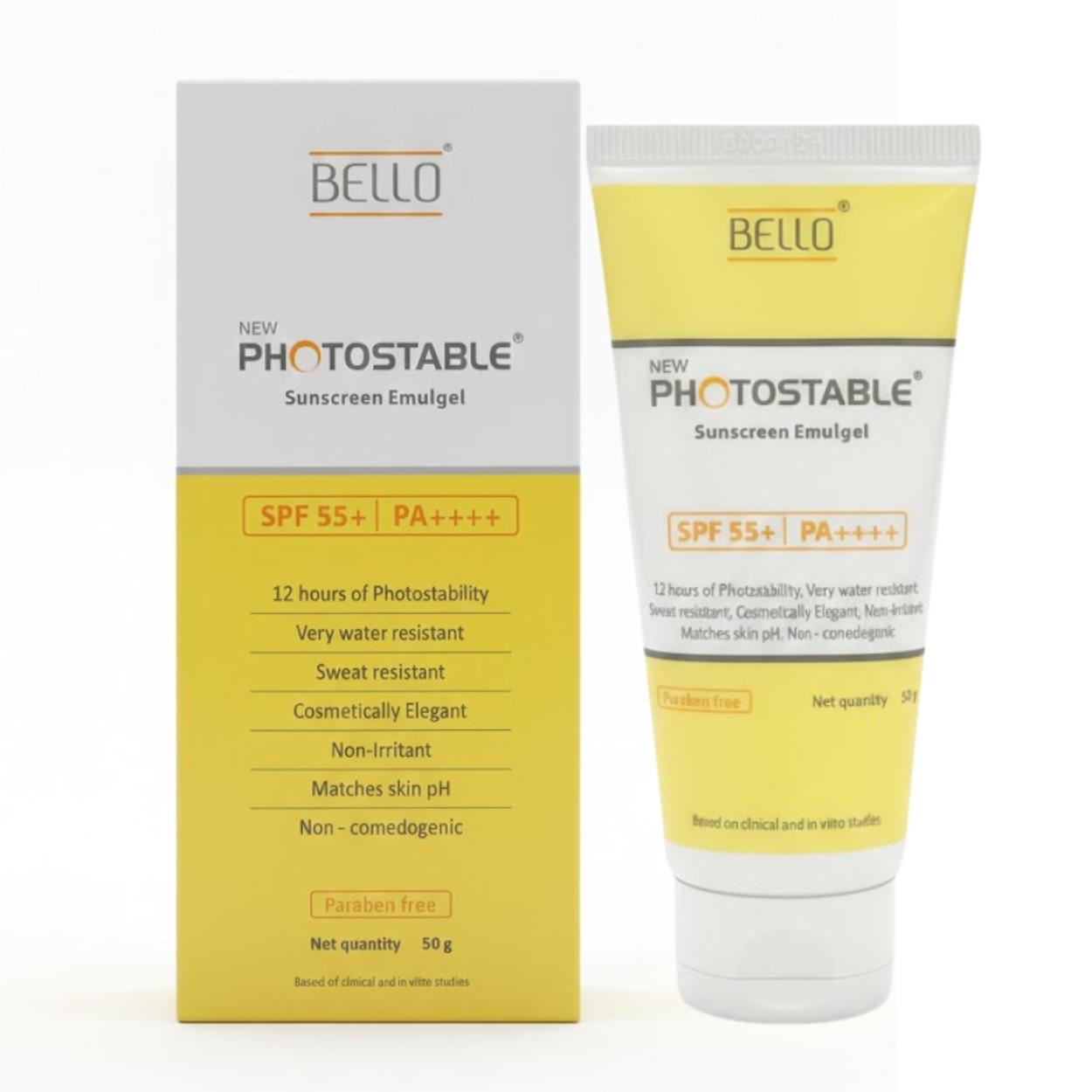 Photostable Sunscreen Emulgel SPF 55+