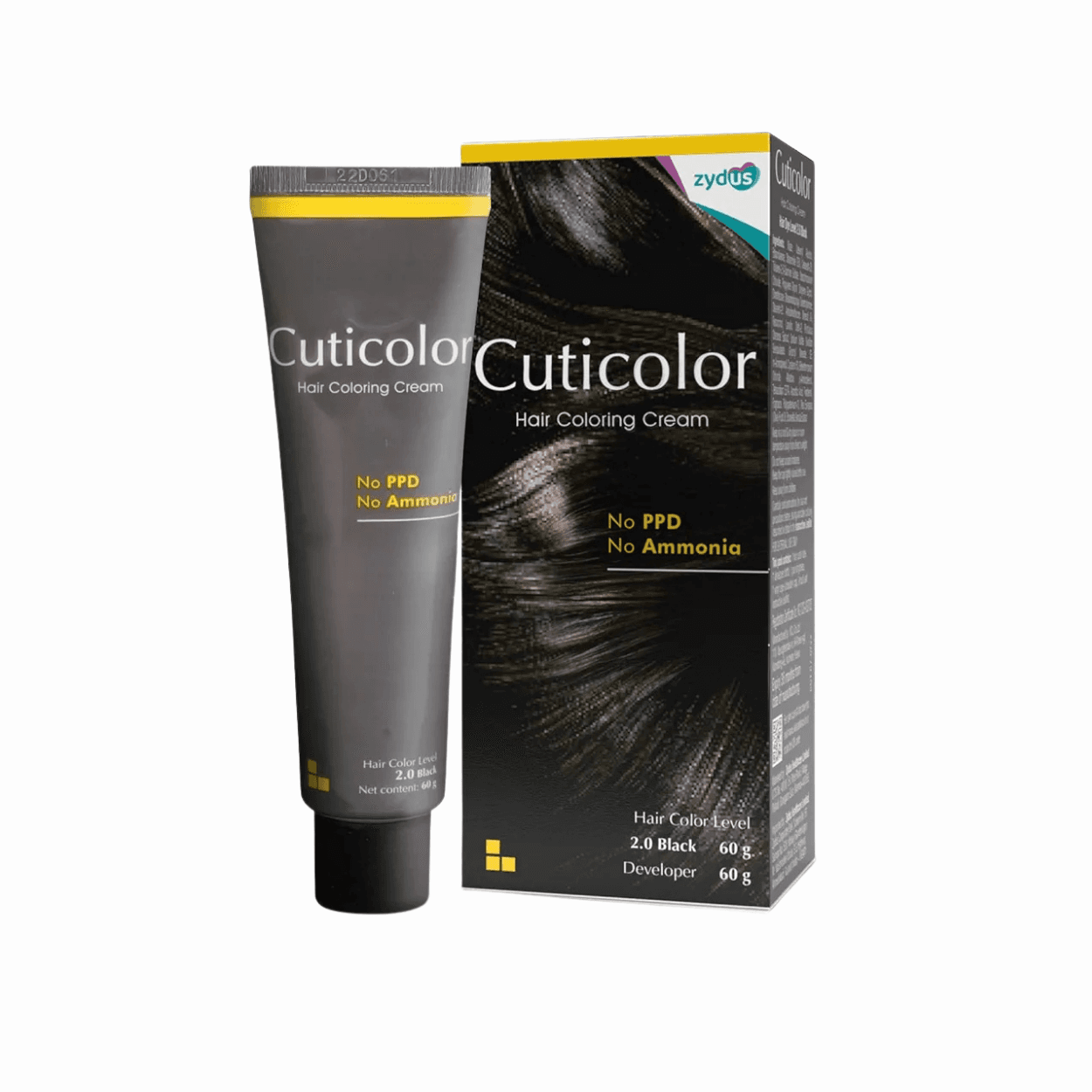 Cuticolor Hair Colouring Cream 2.0 Black