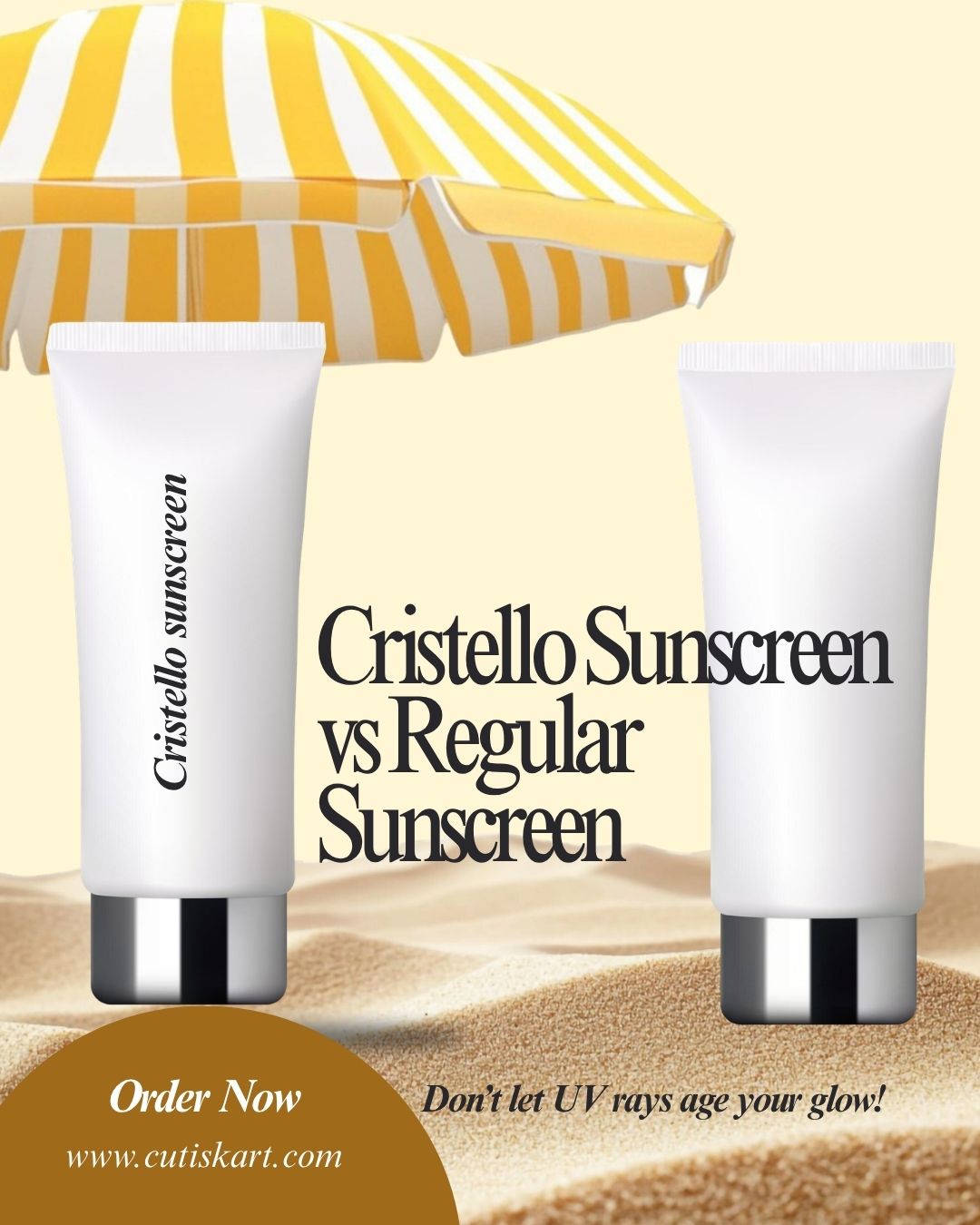 Cristello Sunscreen vs Regular Sunscreen